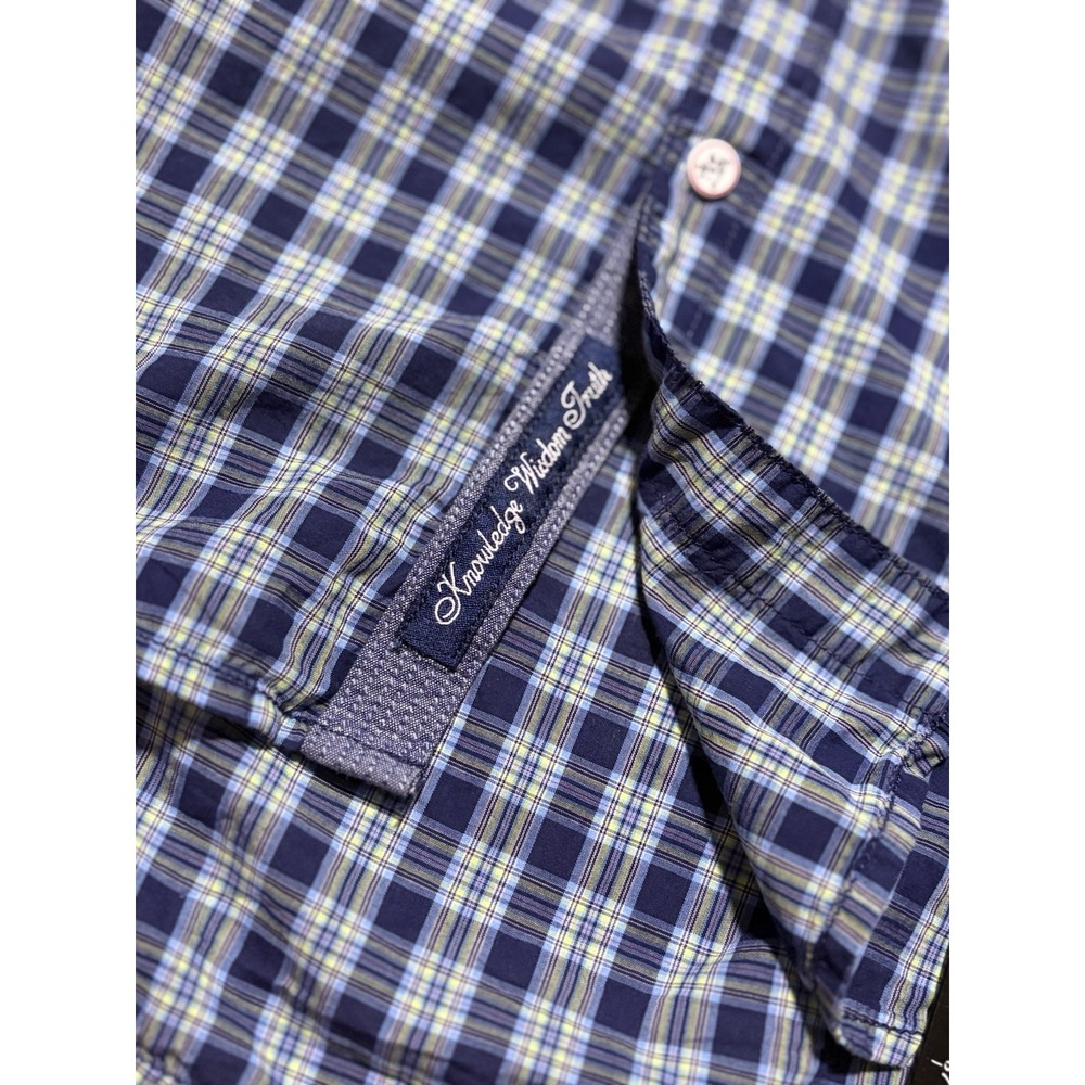Robert Graham Shirt Mens Cotton Blue Tartan Plaid Tailored Fit Button Up Medium - Picture 13 of 14